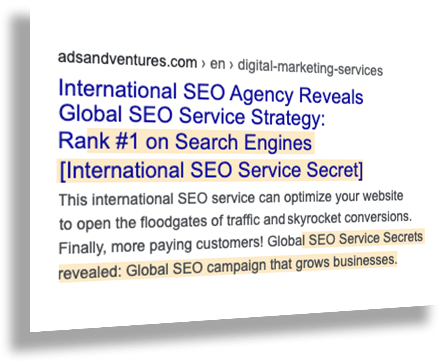 International Search Engine Marketing
